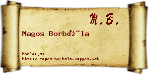 Magos Borbála névjegykártya