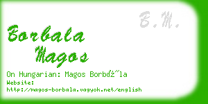 borbala magos business card